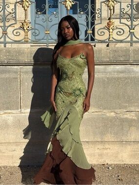 The Enchanted Ivy Gown- green fairy dress